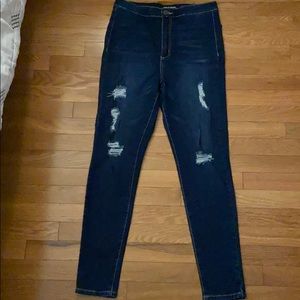 Distressed Dark Wash Jeans